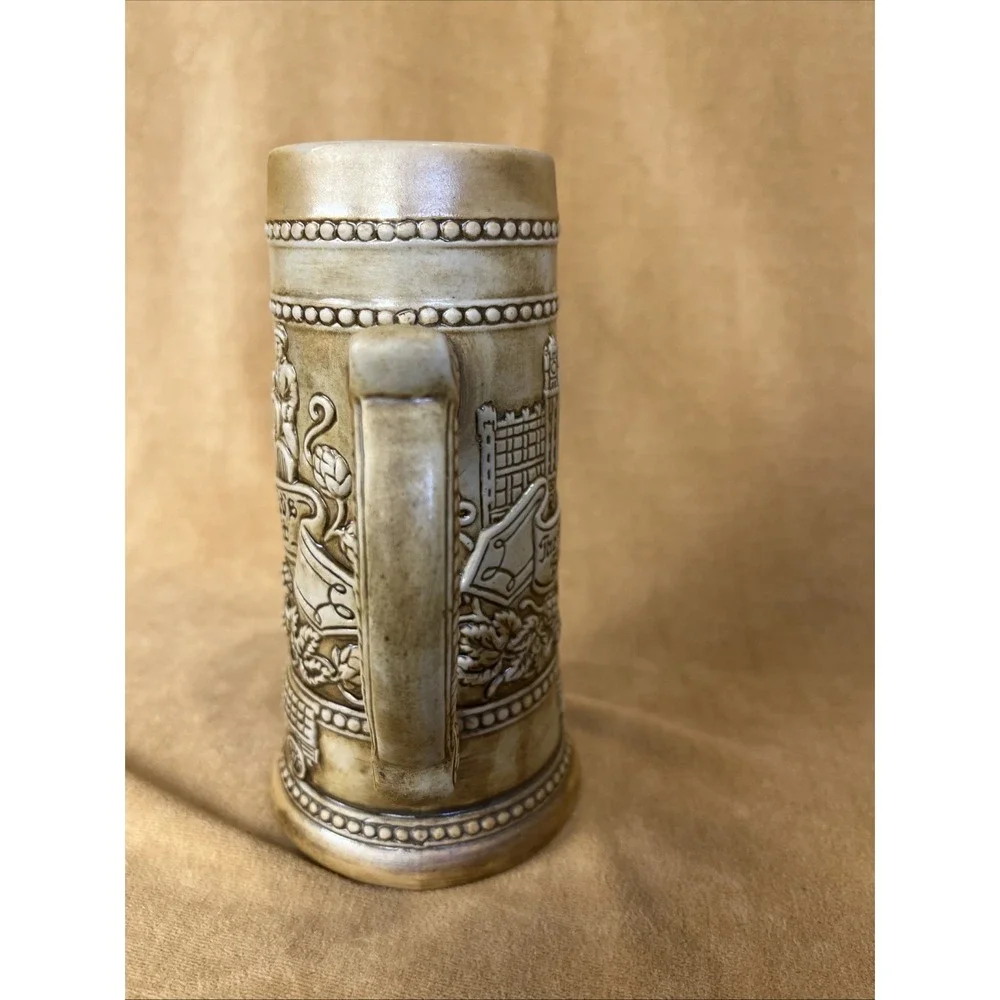 ANHEUSER‎ BUSCH ~ Ceramic Beer Stein Mug ST LOUIS Missouri Made in Brazil
